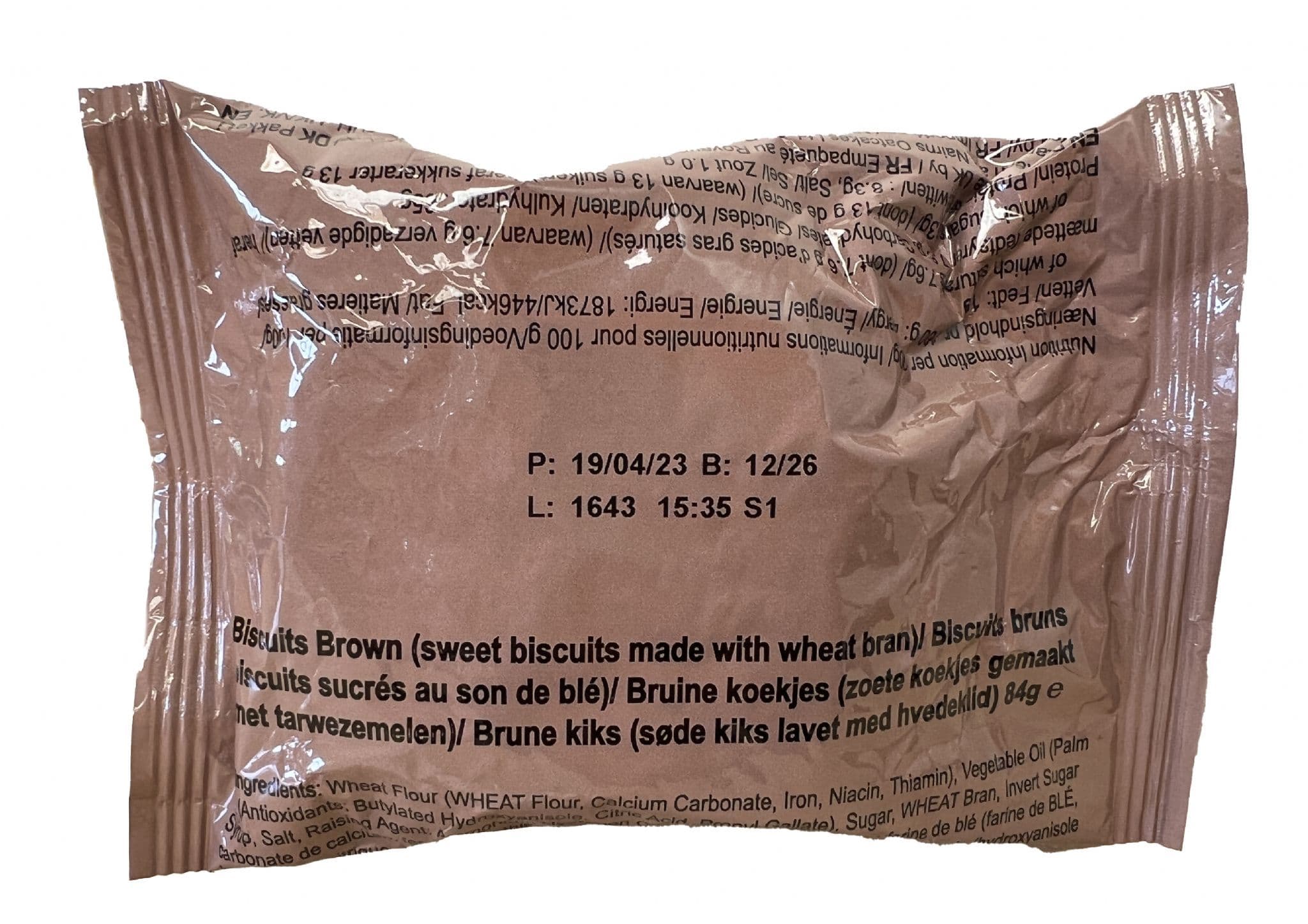 British Military Ration Pack Accessory - Biscuits Browns 84g