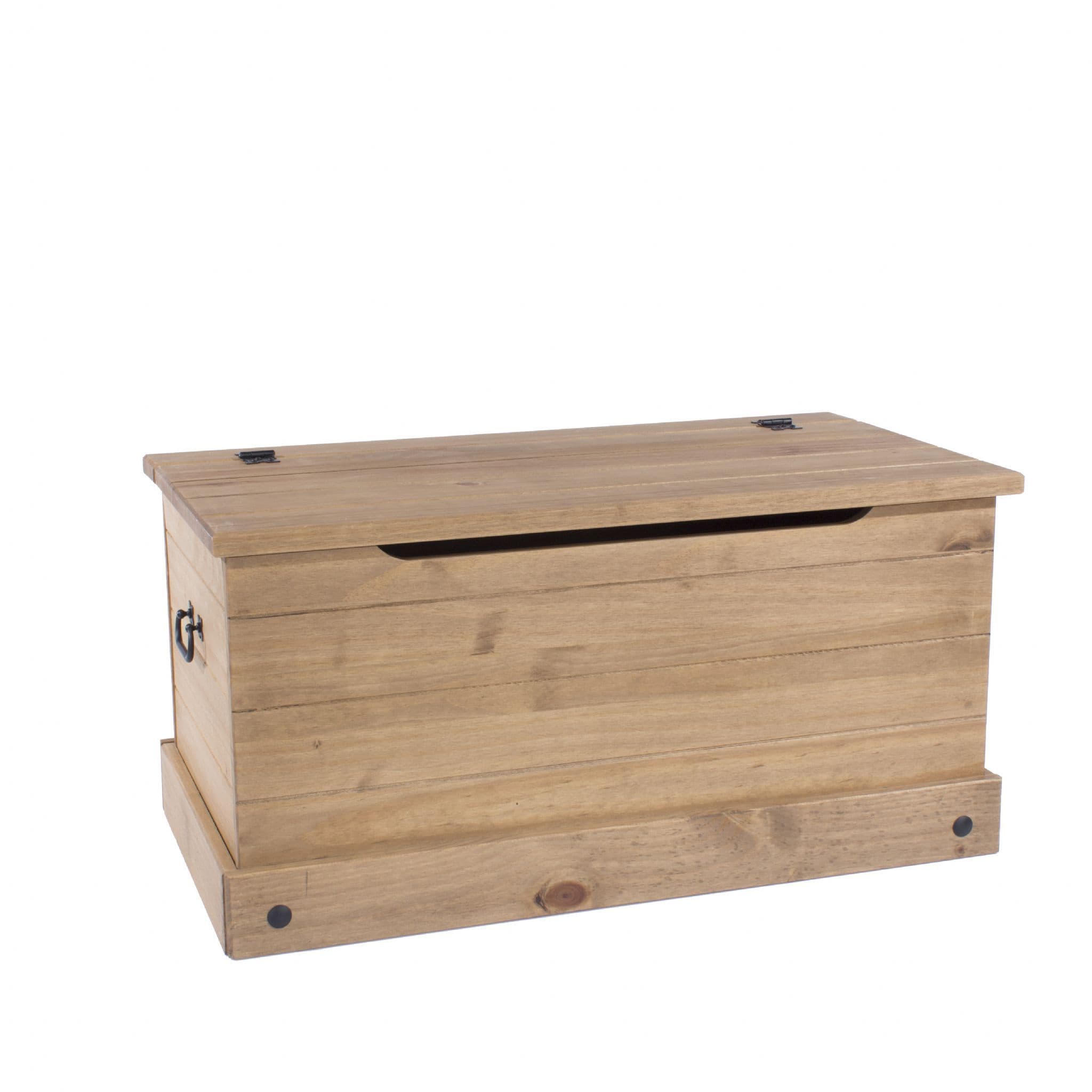 Corona Ottoman Pine Blanket Box Rustic Storage Box Mexican Pine Box