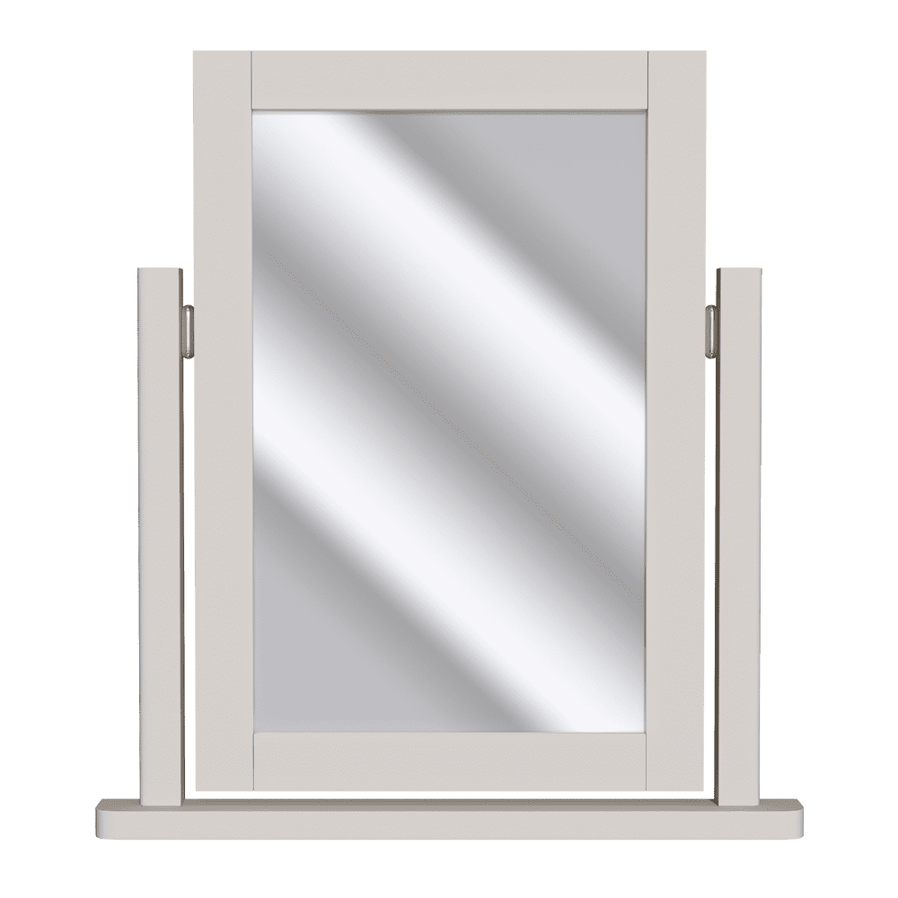 Cranleigh Single Dressing Table Mirror Single mirror with dove grey frame.