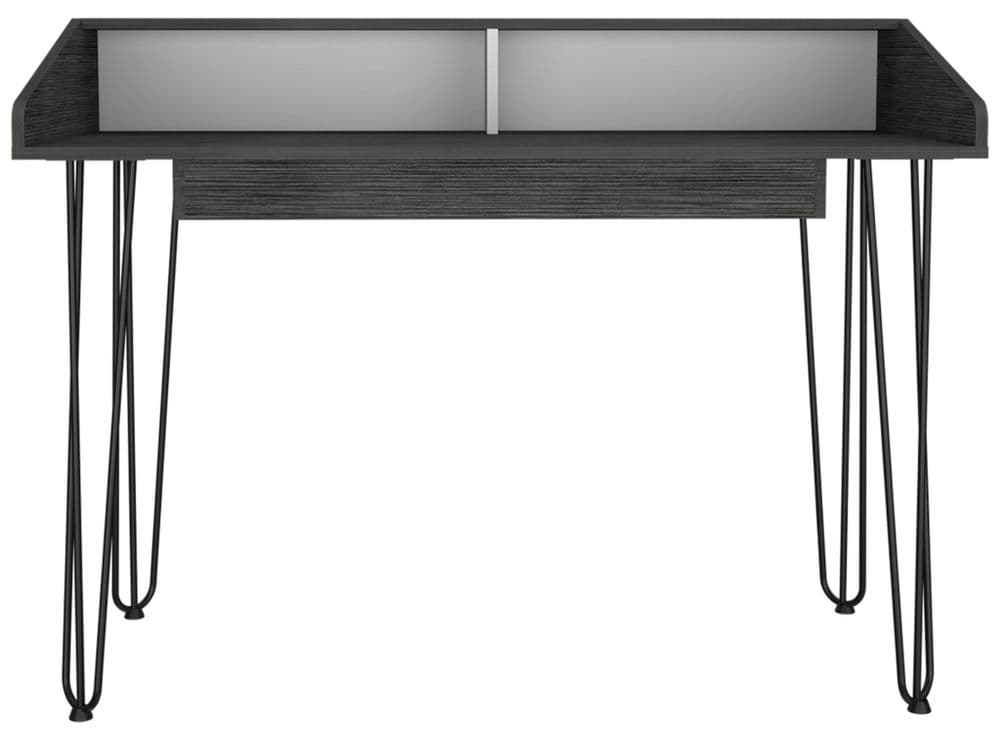 Dallas Two Tone Desk Desk with drawer and hairpin legs.