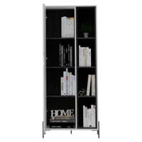 Dallas Two Tone Bookcase Display Unit | Storage unit with display shelves and cupboard.