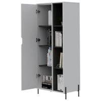 Dallas Two Tone Bookcase Display Unit | Storage unit with display shelves and cupboard.
