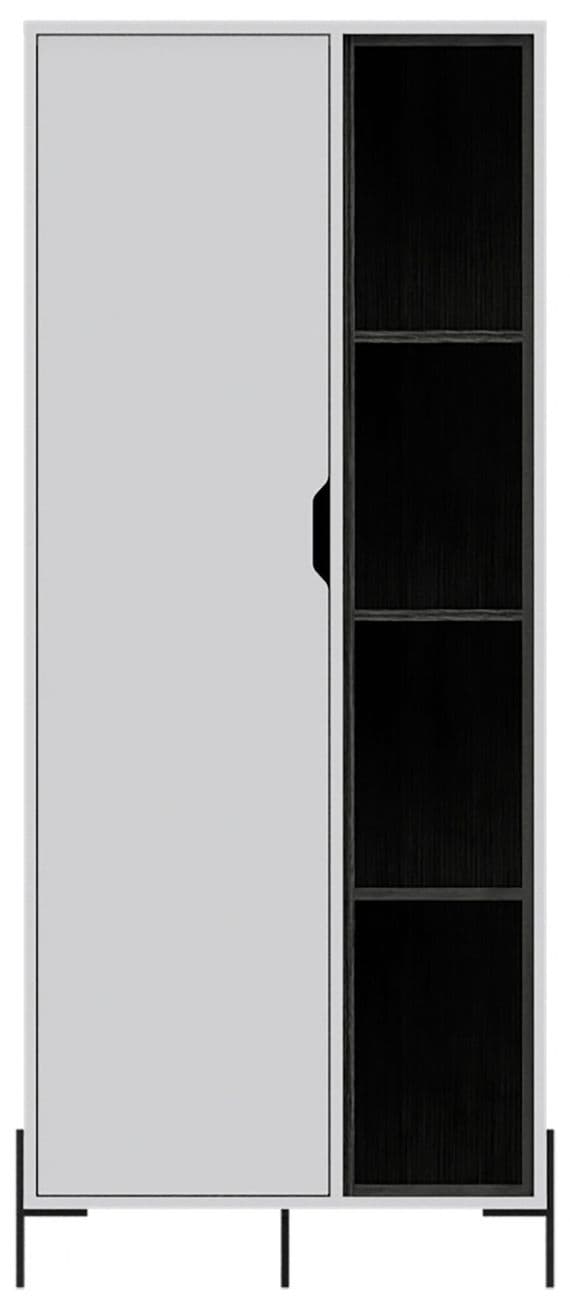 Dallas Two Tone Bookcase Display Unit | Storage unit with display shelves and cupboard.