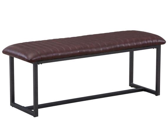 Downtown Chic Vintage Style Dining Bench in Black Brown or Grey