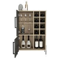 Harvard Drinks Bar | Hidden bar with 2 cupboards and wine rack.