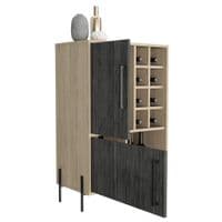 Harvard Drinks Bar | Hidden bar with 2 cupboards and wine rack.