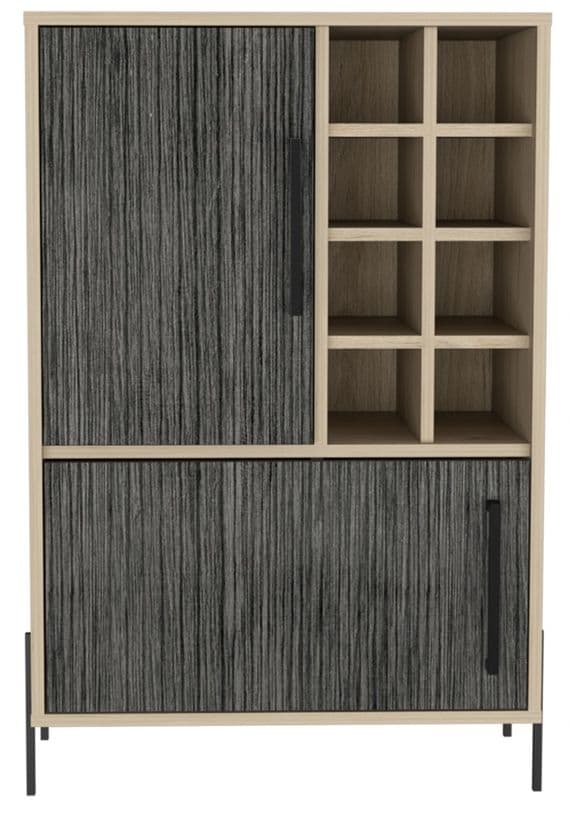 Harvard Drinks Bar | Hidden bar with 2 cupboards and wine rack.