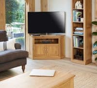 Monaco Corner TV Unit | TV Unit For Corners | Solid Wood TV Unit