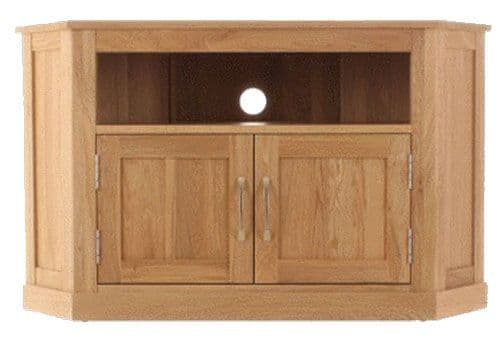 Monaco Corner TV Unit | TV Unit For Corners | Solid Wood TV Unit