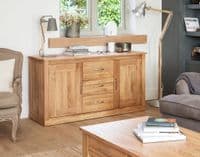 Monaco Large Sideboard | Oak Centre Drawer Sideboard | Wood Sideboard