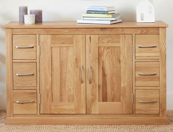 Monaco Six Drawer Sideboard | Oak Sideboard