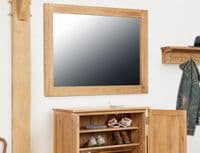Monaco Wall Mirror | Oak Over Mantle Mirror | Mirror With Wood frame