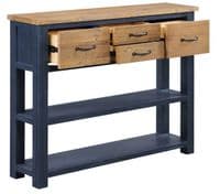 Pinewood Blue Low Bookcase/ Console Table Baumhaus Splash of Blue