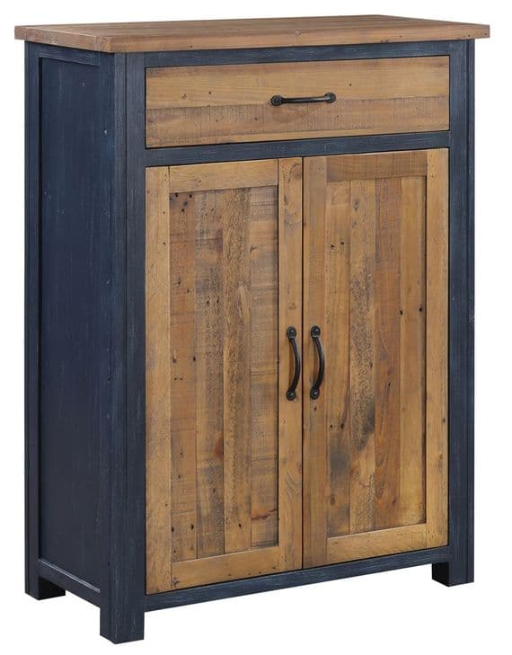 Pinewood Blue Shoe Storage Cupboard Baumhaus Splash of Blue