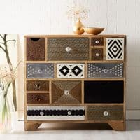 Soriano 14 Drawer Chest with Multi Textured Fronts