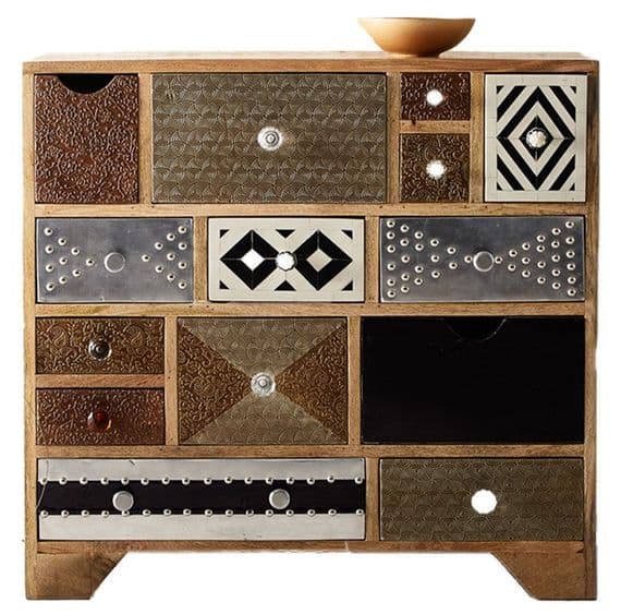 Soriano 14 Drawer Chest with Multi Textured Fronts