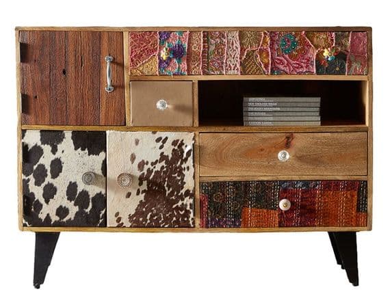 Soriano Large 4 Door Sideboard with Three Doors and Open Shelf