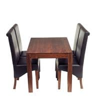 Tokyo Dark Dining Tables | Solid dark mango wood fixed top dining tables in two sizes.