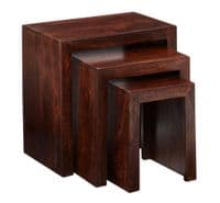 Toko Dark Nest of 3 Tables | Set of three occasional stacking tables.