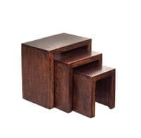 Toko Dark Nest of 3 Tables | Set of three occasional stacking tables.