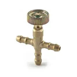 3way tee with valve for 8mm hose