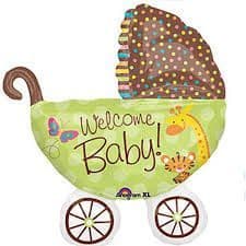 Anagram Welcome Baby Pram Supershape Foil Balloon