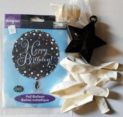 Happy Birthday black/white 18