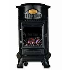 Provence Living Flame Heater With Thermostat (Gloss Black/Cream/Blue)