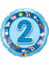 Qualatex Animal 2nd Birthday Balloon - 18