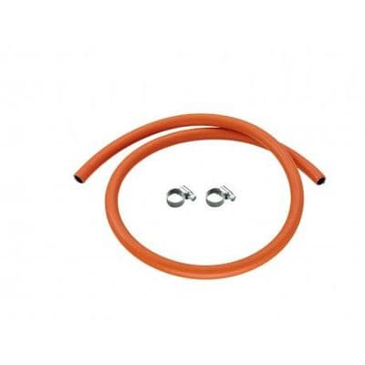 Standard 8mm  Propane/ Butane High Pressure Hose & Clips - 1 Metre