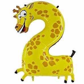 Zooloon Giraffe Number 2 Balloon - 40