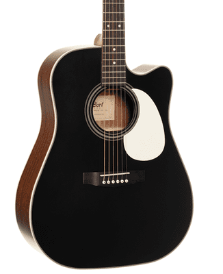 Cort MR500F CED Solid Cedar Top Black Satin Electro Acoustic Guitar