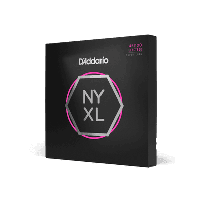 D'Addario NYXL45100S, NYXL Nickel Wound 45-100 Bass Guitar Strings, Super Long Scale