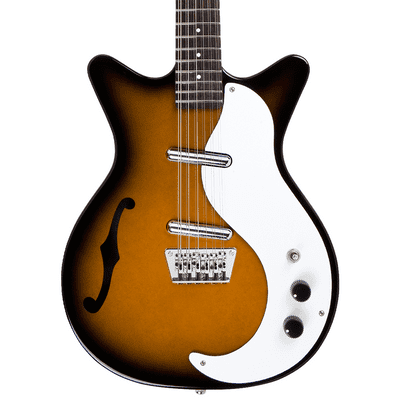 Danelectro 59 12 String F Hole Guitar in Tobacco Sunburst