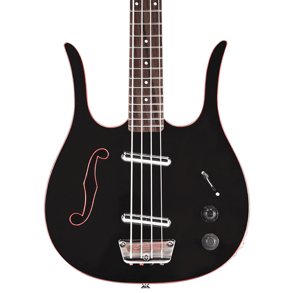 Danelectro Red Hot Longhorn Bass Guitar-black Red