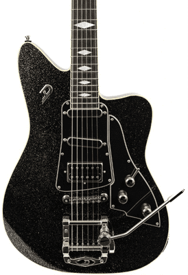 Duesenberg Paloma Black Sparkle, with Gigbag