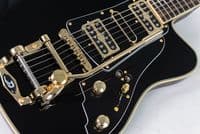 Duesenberg Paloma Custom Black and Gold Guitar, inc Case
