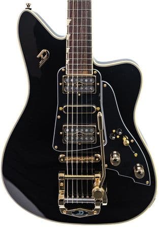 Duesenberg Paloma Custom Black and Gold Guitar, inc Case