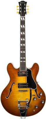 Eastman T486B Goldburst Guitar with Bigsby and Case