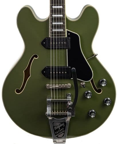 Eastman T64/TV Limited Edition Olive Drab with Bigsby and Case