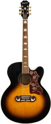 Epiphone J-200 EC Studio Solid Top Vintage Sunburst