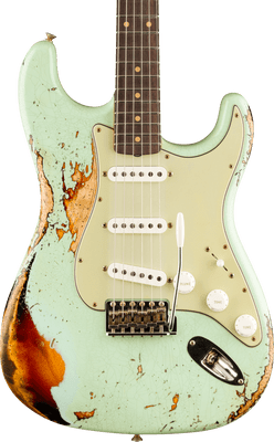 Fender Custom Shop 1961 Stratocaster Super Heavy Relic, 3A Rosewood Fingerboard, Aged Surf Green