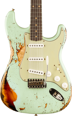 Fender Custom Shop 1961 Stratocaster Super Heavy Relic, 3A Rosewood Fingerboard, Aged Surf Green