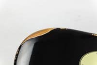 Fender Custom Shop Custom Deluxe HB S-1 Strat Relic with Closet Classic Hardware, 3A, Black