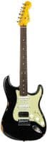 Fender Custom Shop Custom Deluxe HB S-1 Strat Relic with Closet Classic Hardware, 3A, Black