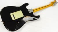 Fender Custom Shop Custom Deluxe HB S-1 Strat Relic with Closet Classic Hardware, 3A, Black