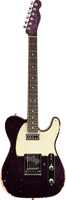 Fender Custom Shop Dual Stack HS Tele Relic, 3A Rosewood, Magenta Sparkle Top with Natural