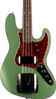 Fender Custom Shop Ltd '60s Jazz Bass DLX Closet Classic,3A Rosewood ,Aged Sage Green Metallic