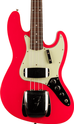 Fender Custom Shop LTD Edition 60s Jazz Bass Journeyman Relic 3A Rosewood, Aged Fiesta Red