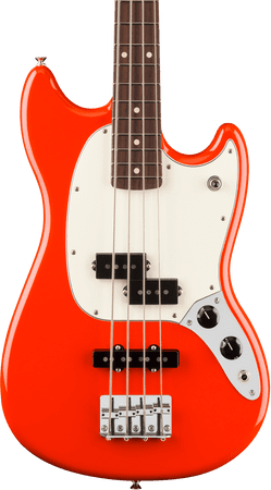Fender  Player II Mustang Bass PJ, Rosewood Fingerboard, Coral Red